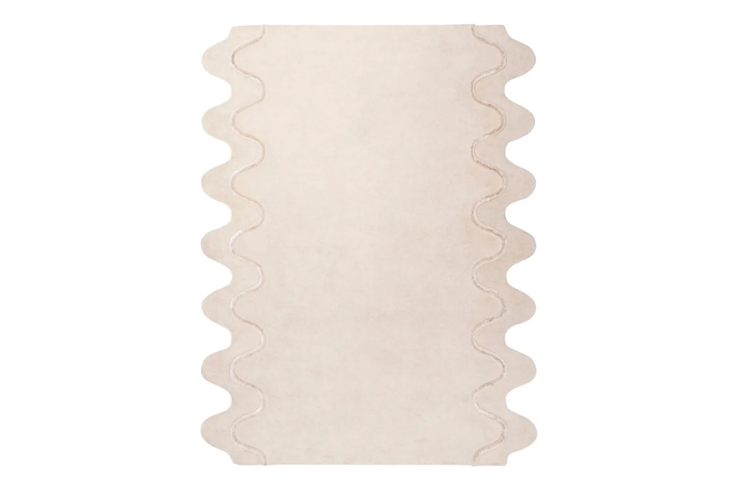 Tippy scalloped wool rug in Cream Miss Amara, an option for Mother's Day gifts