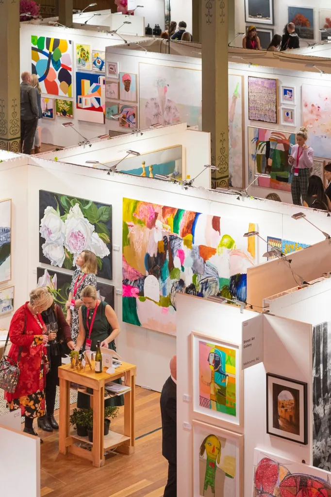 Birds-eye view of the Affordable Art Fair