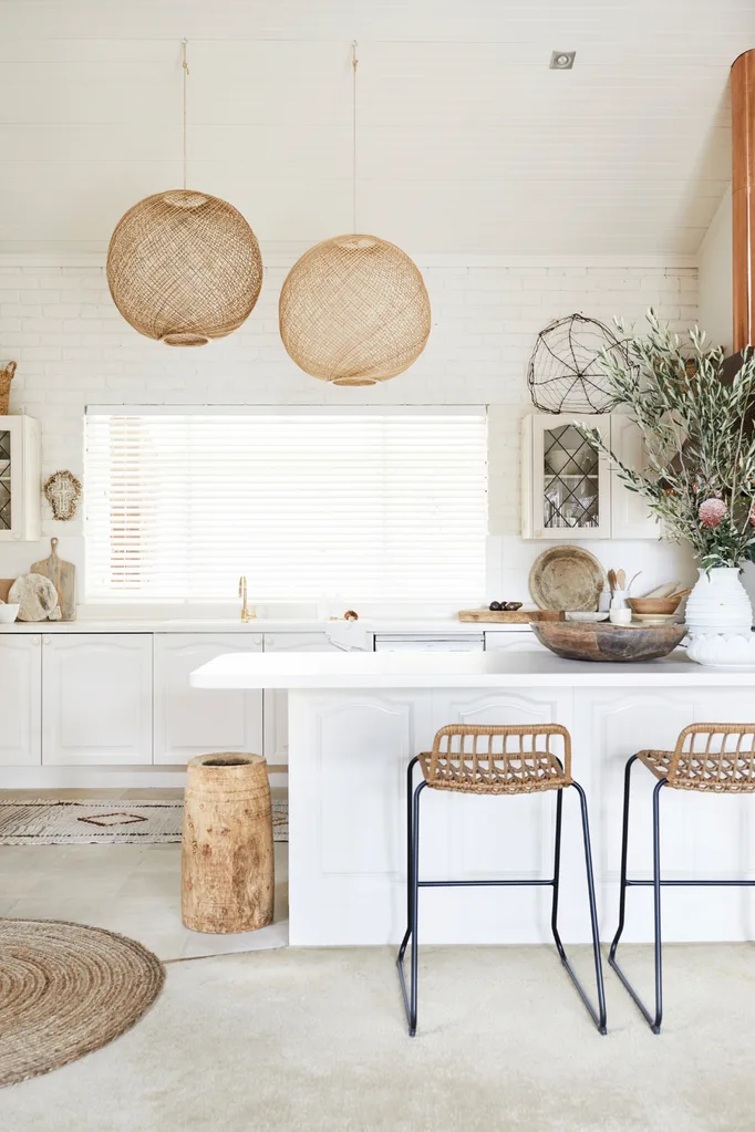 Three Birds updated kitchen with beachy aesthetic