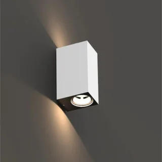 Prism exterior wall light in white, Lighting Collective