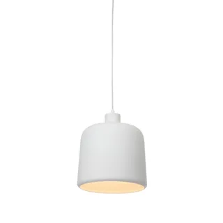 MyDeal Connell Bell White Metal Pendant Light in Small