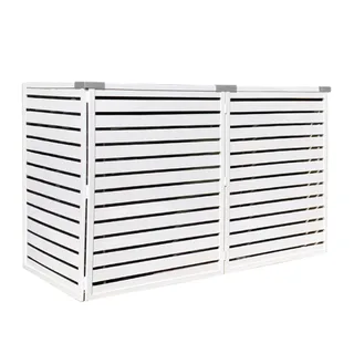 Wheelie Garbage Bin Enclosure in White