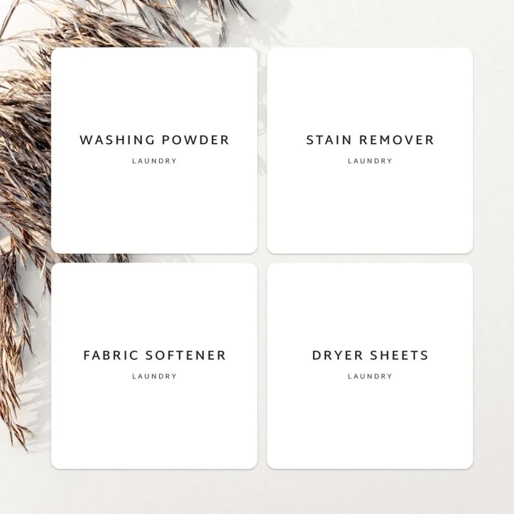 Minimal laundry labels