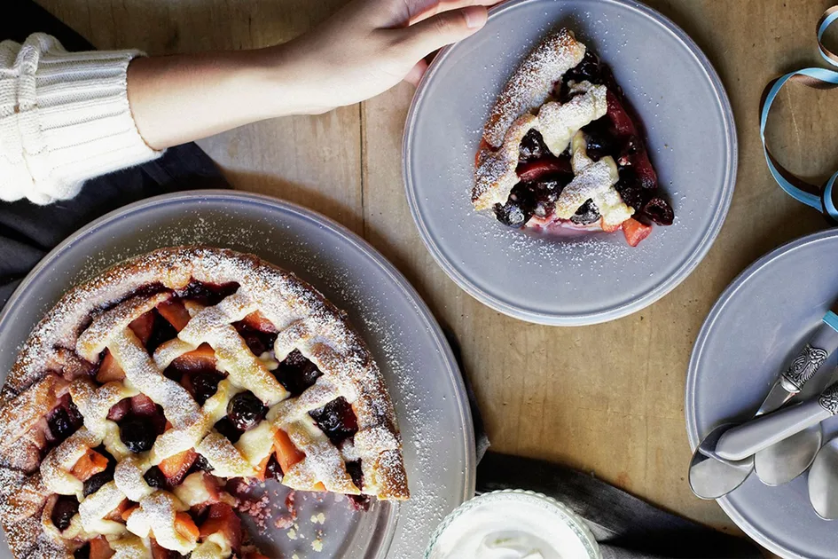 Pink lady apple and cherry pie Recipe | Home Beautiful