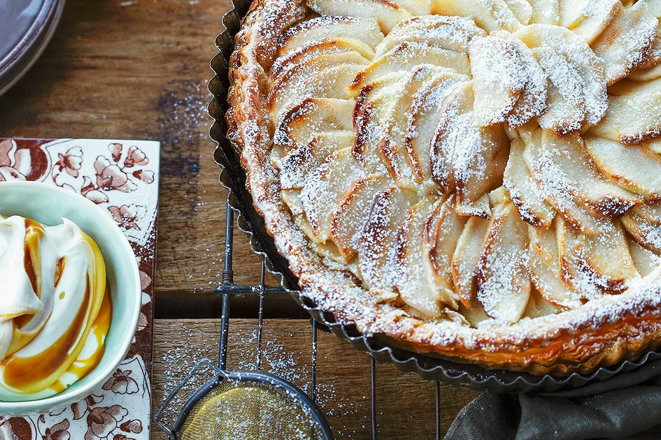 Apple galette with caramel cream Recipe | Home Beautiful