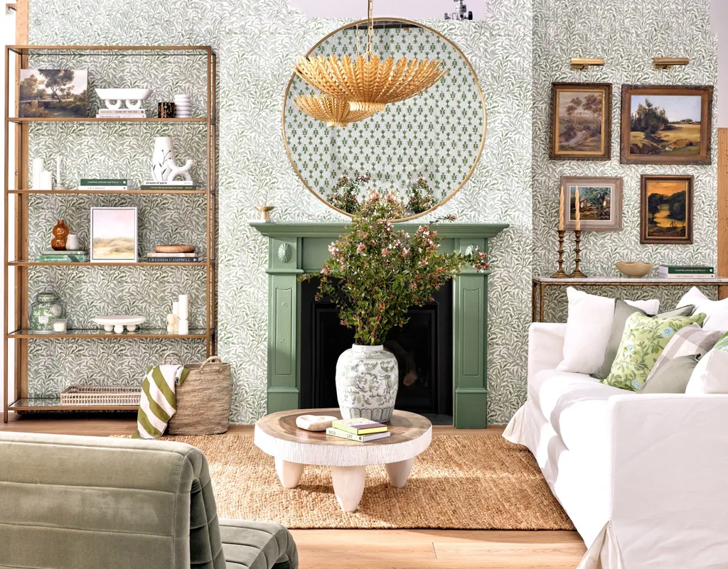 sage green trend living room