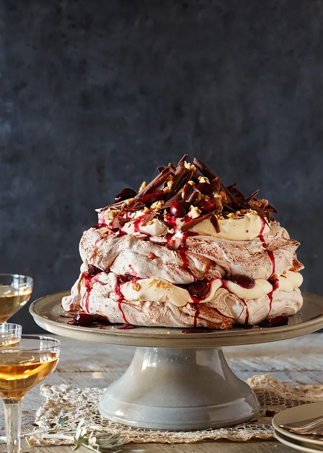 Black forest pavlova