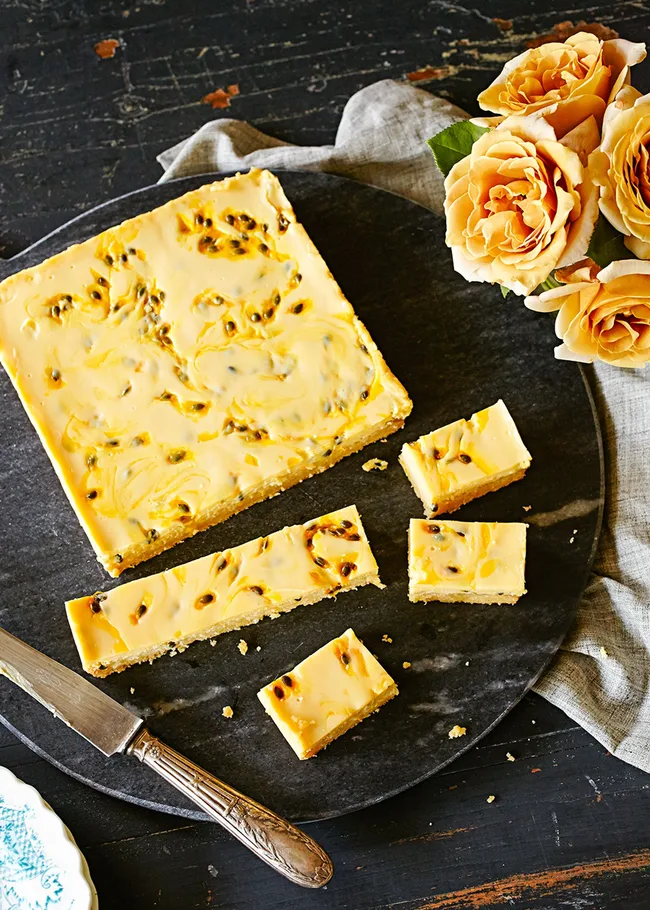 Passionfruit and coconut fudge slice recipe