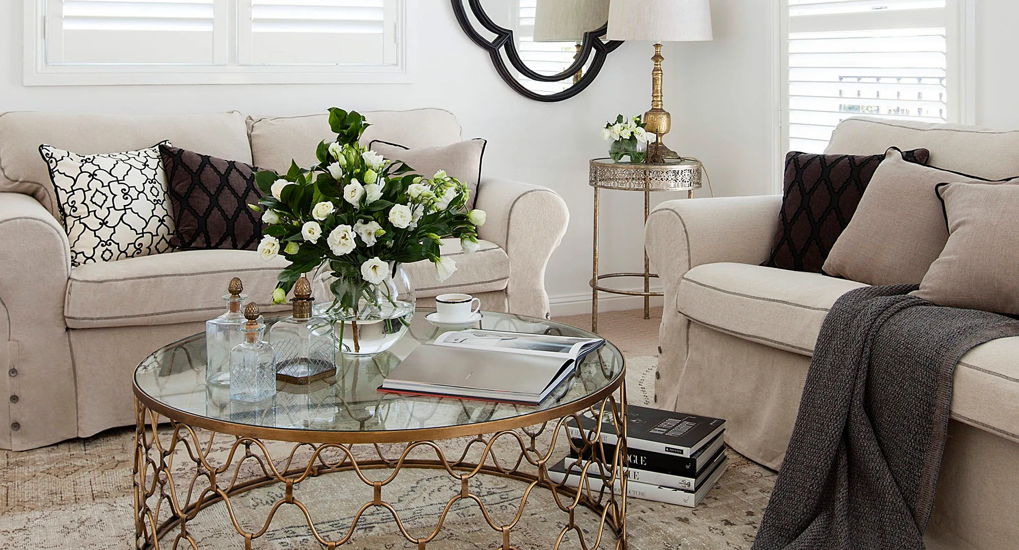 Hamptons-style living room makeover