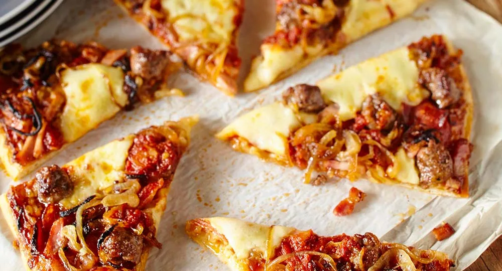 Barbecue meat lovers’ pizza – Home Beautiful