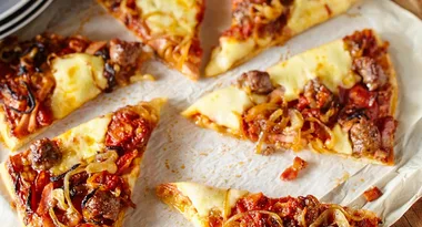 Barbecue meat lovers’ pizza