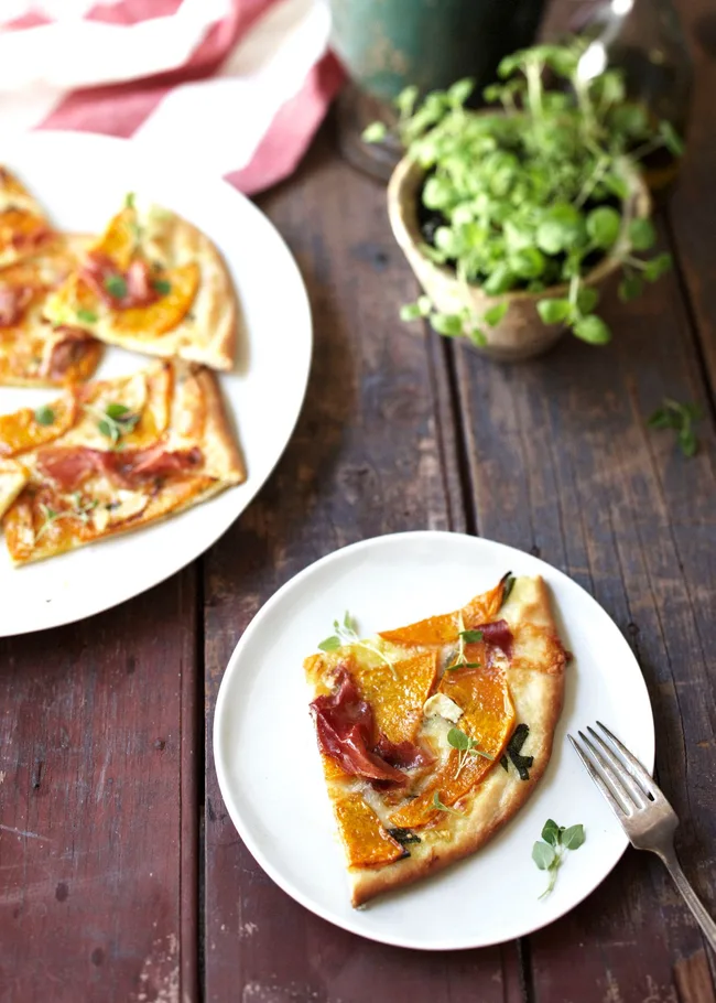 Pumpkin, prosciutto, provolone & sage pizza | Home Beautiful Magazine Australi