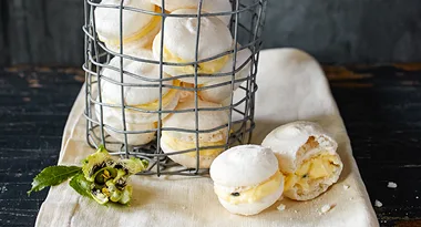 Passionfruit macarons