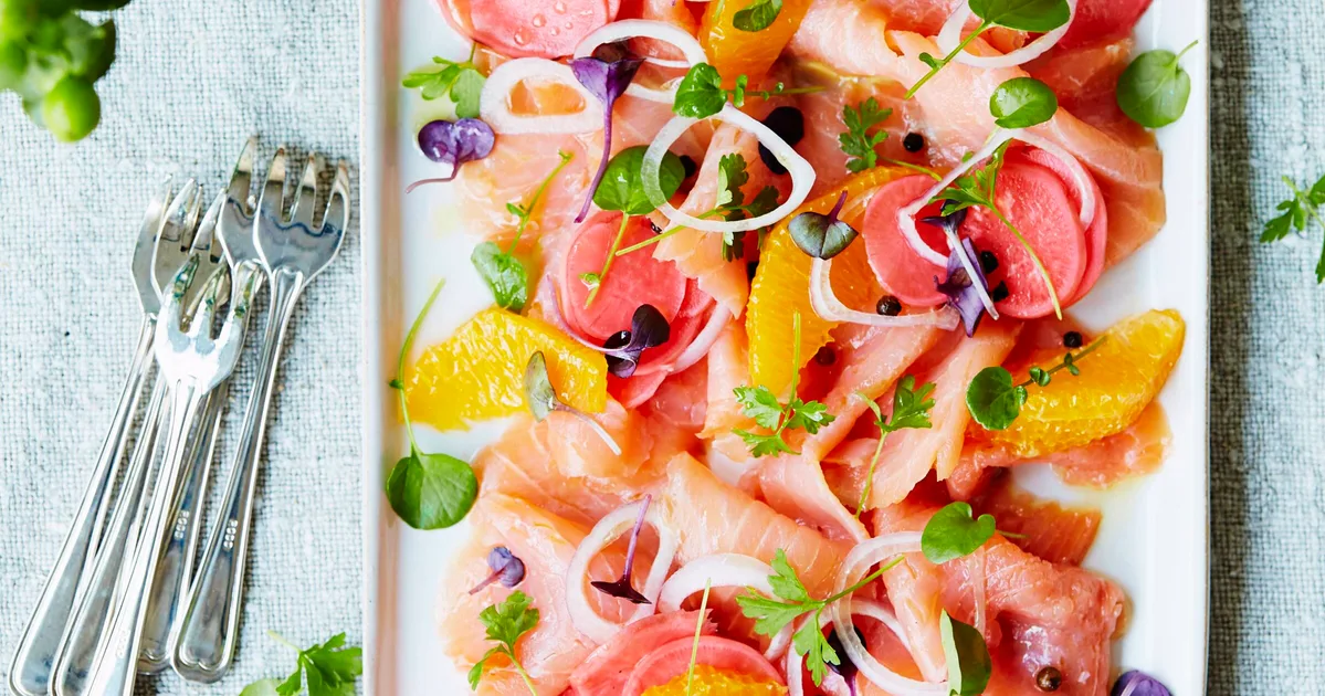 Smoked salmon carpaccio Recipe | Home Beautiful