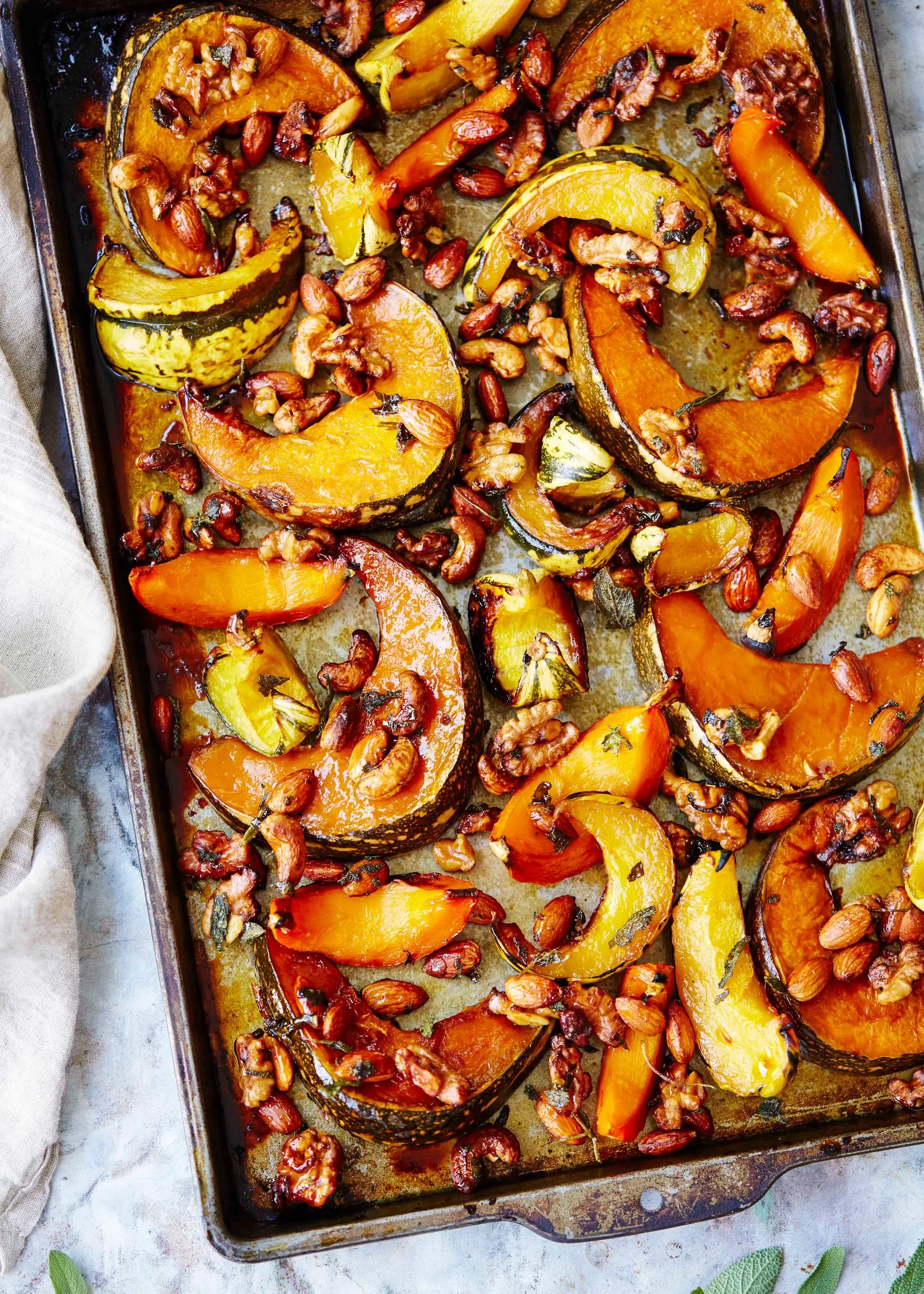 Maple-roasted pumpkin, sage & nuts