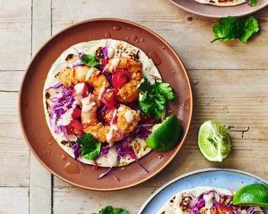 The Simple Home Edit’s Bang Bang prawn tacos