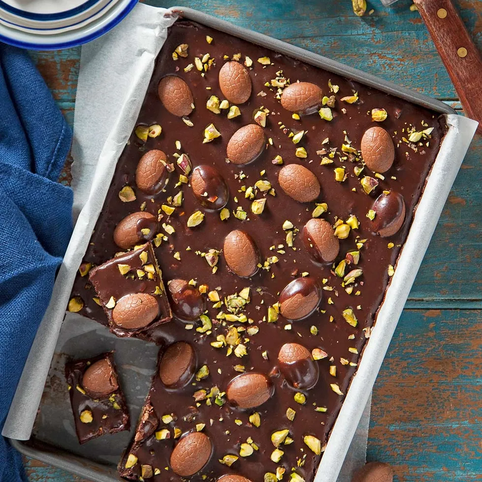 Easter egg chocolate slice