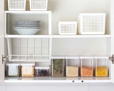under shelf storage basket for pantry organisation ideas