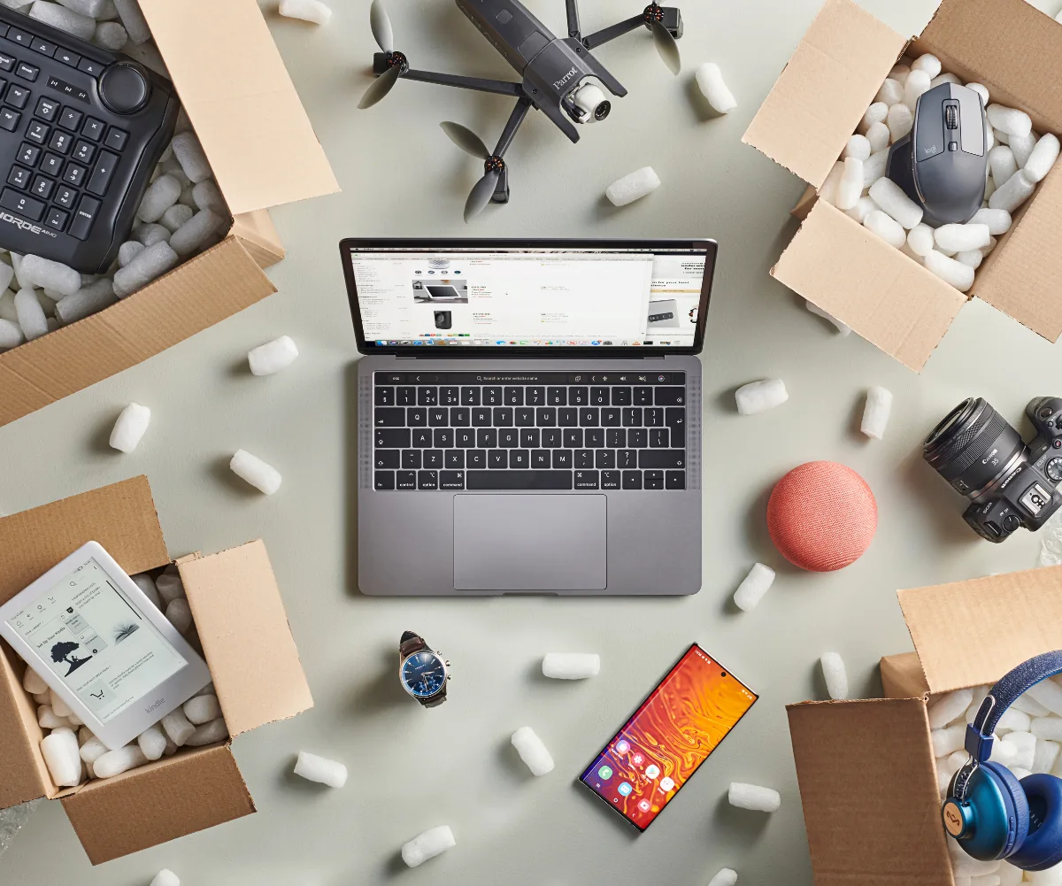 Black Friday and Cyber Monday sales - laptop top view
