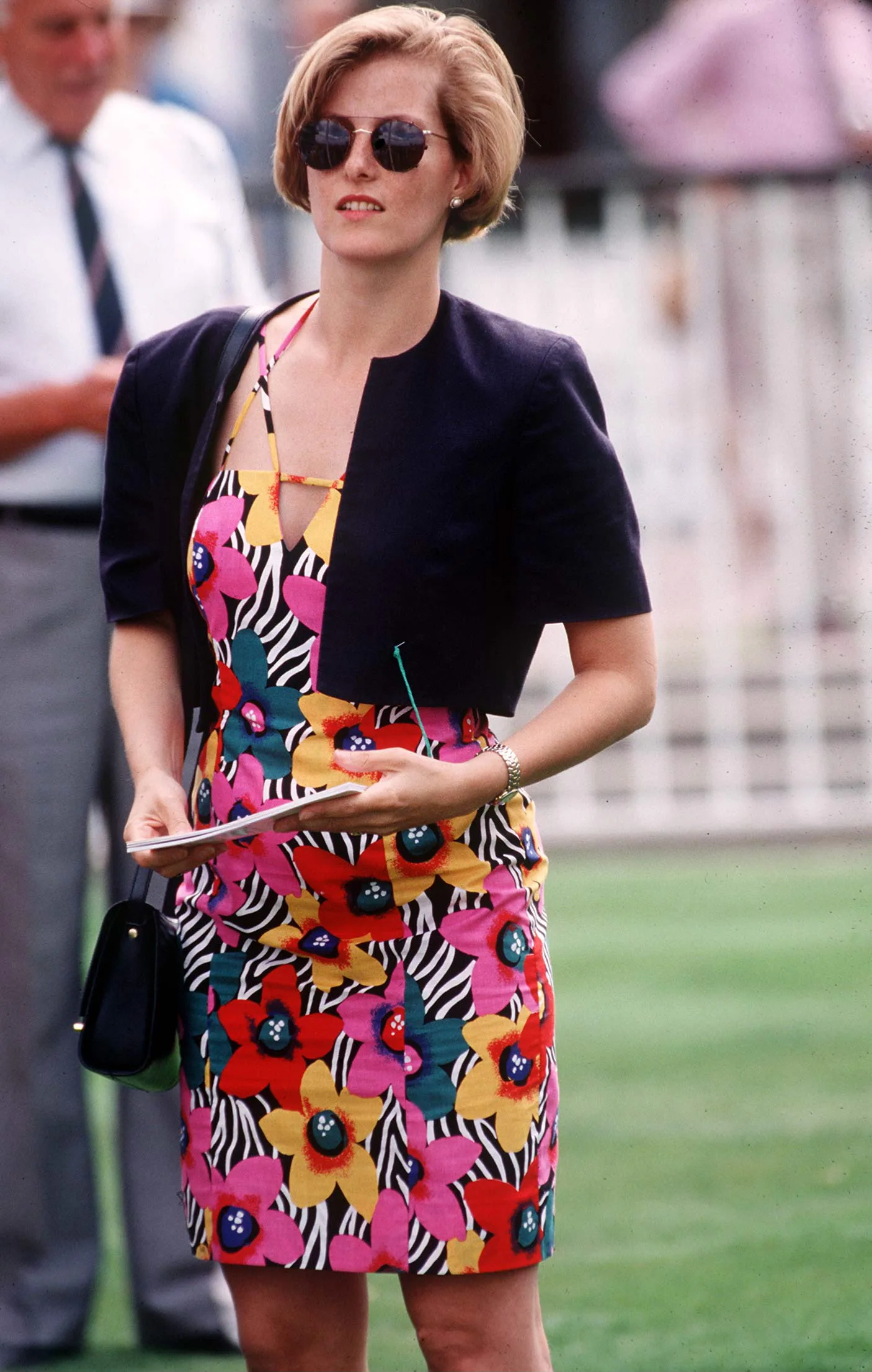 Sophie in a bright floral look