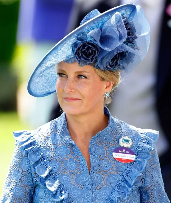 Duchess of Edinburgh in a blue Suzannah dress