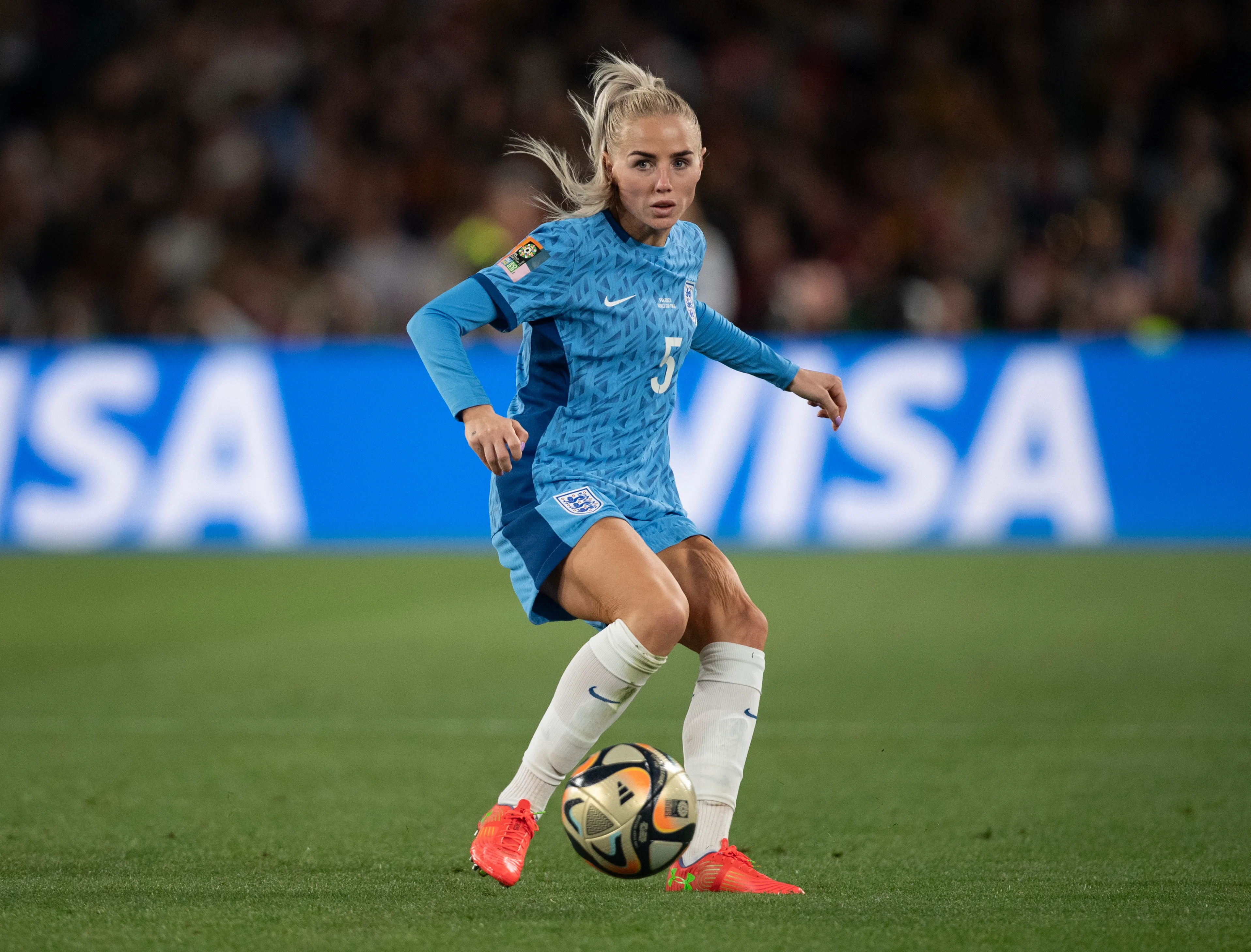 Alex Greenwood of England in action during the FIFA Women's World Cup 2023 Final match.
