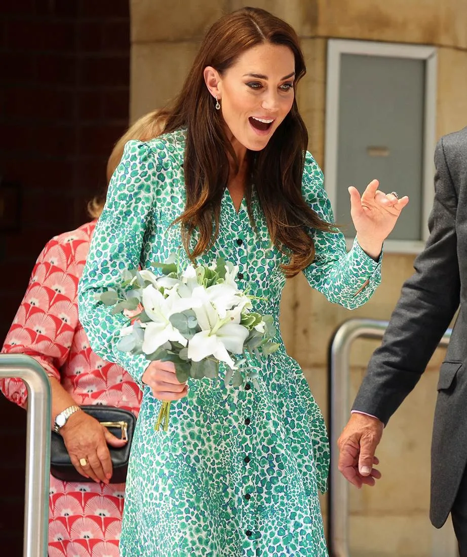 Princess Catherine wears a green dress on June 15. 