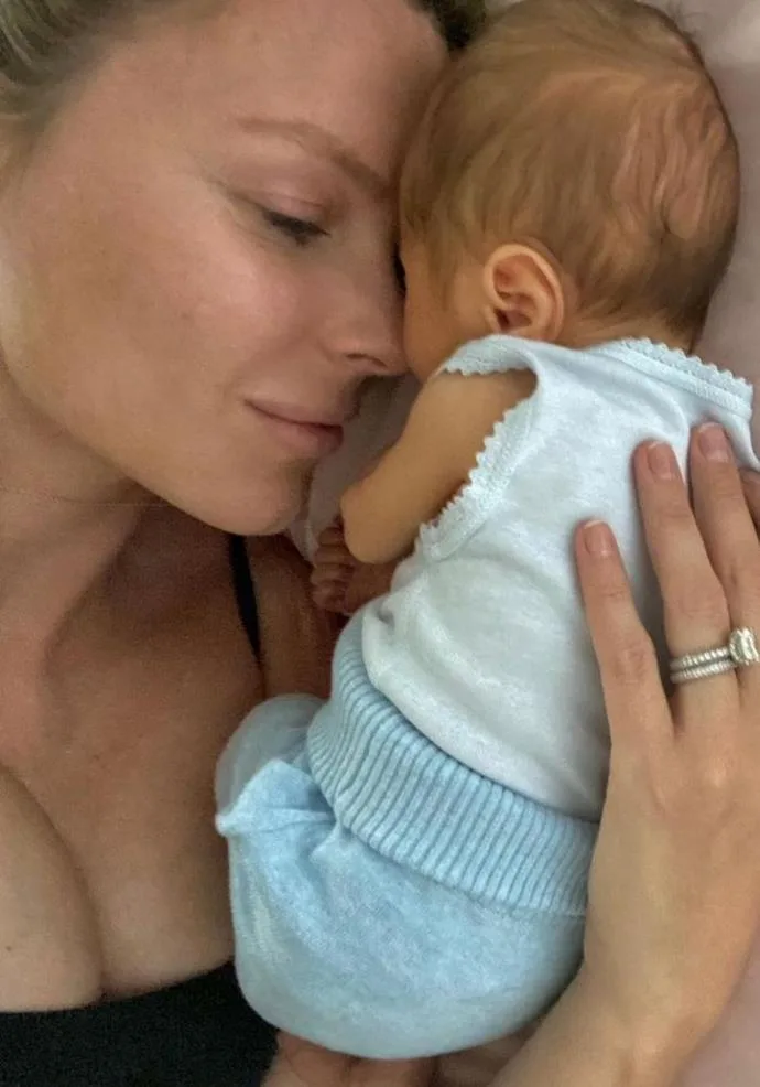 Jennifer Hawkins and son Hendrix