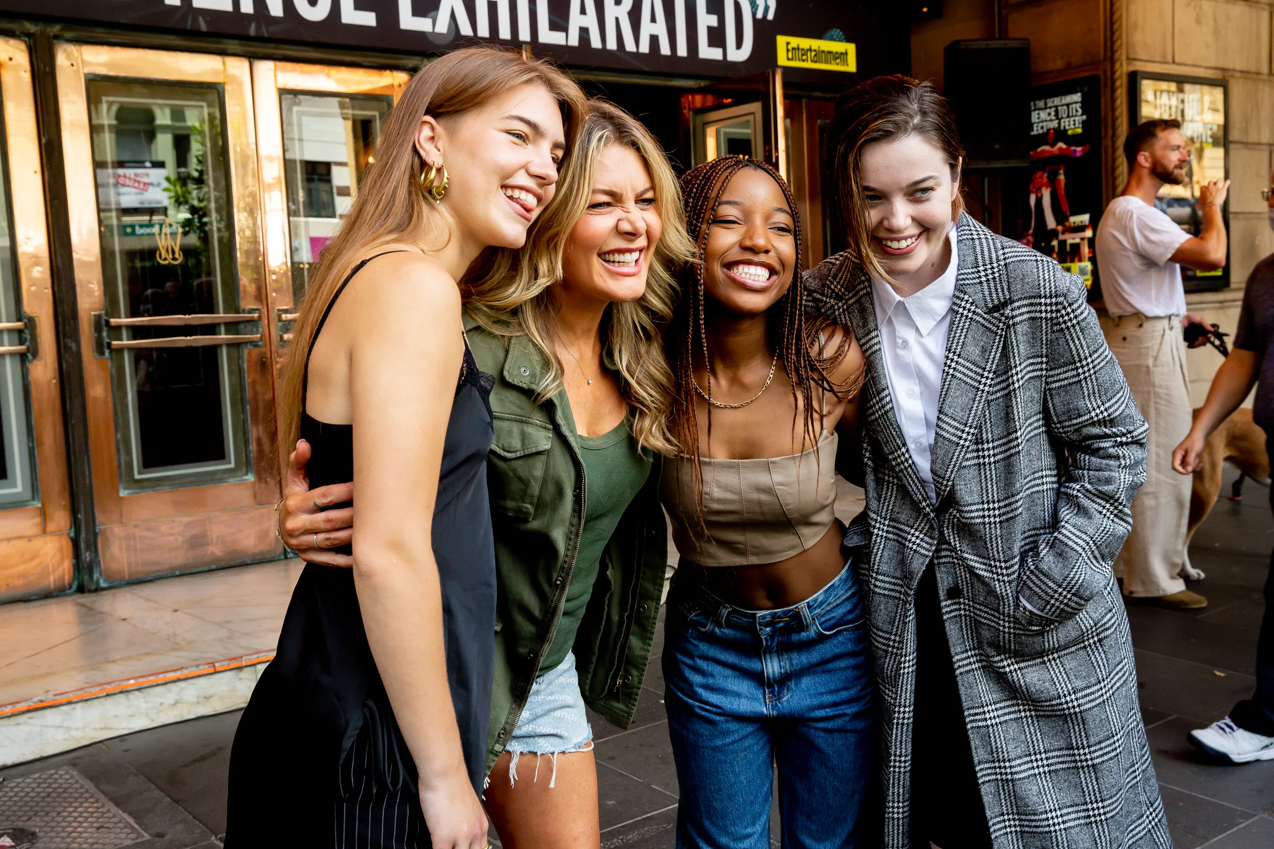 MELBOURNE, AUSTRALIA - JANUARY 14: (L-R) Grace Miell, Natalie Bassingthaighte, Emily Nkomo and Maggie McKenna attend a media call for "Jagged Little Pill - The Musical" at the Comedy Theatre on January 14, 2022 in Melbourne, Australia. (Photo by Sam Tabone/WireImage)
