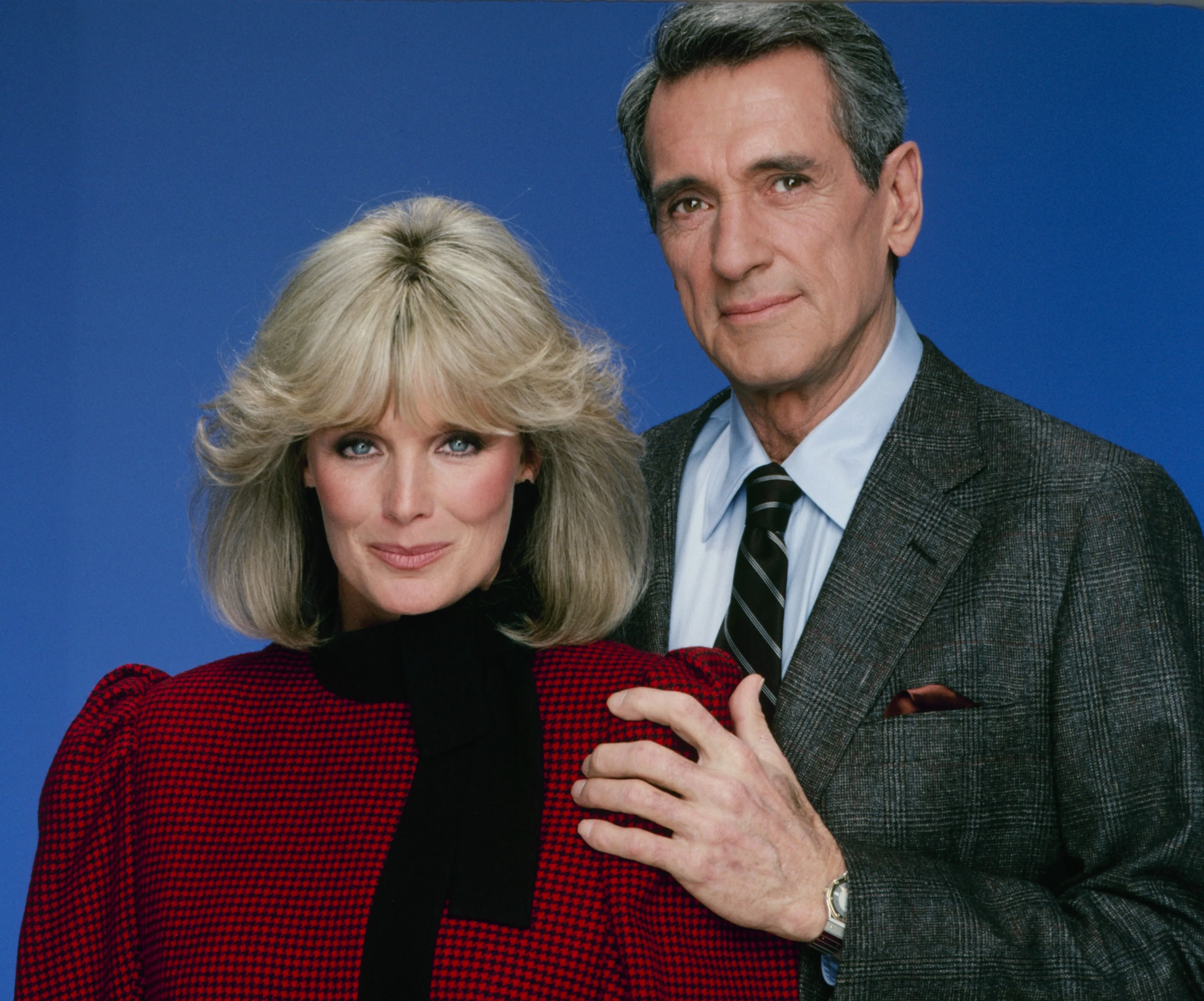 DYNASTY -  "Photo Gallery" which aired on December 28, 1984. (Photo by ABC Photo Archives/Disney General Entertainment Content via Getty Images) LINDA EVANS;ROCK HUDSON