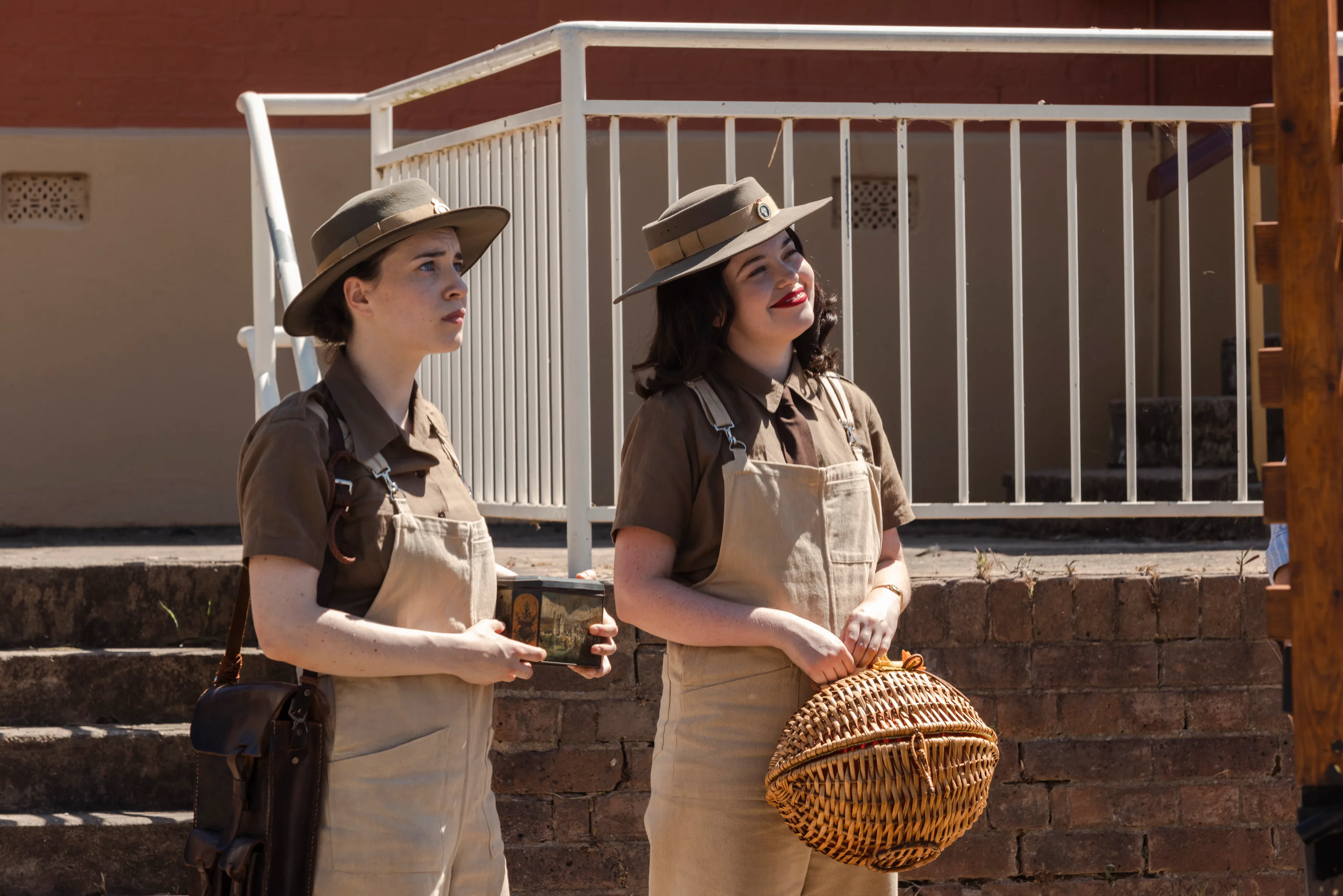 Jana Zvudeniuk and Max McKenna in SBS series While The Men Are Away
