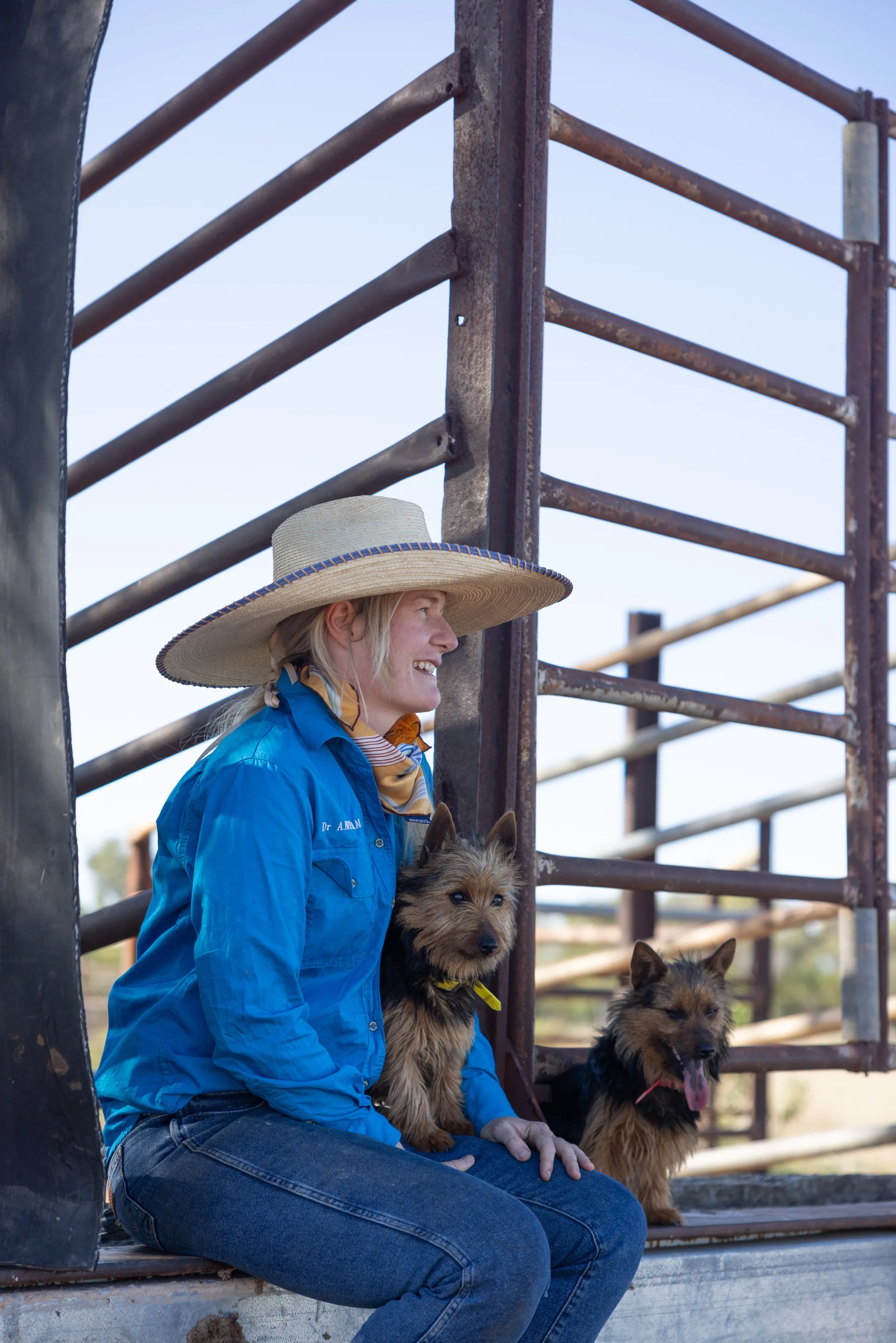 Vet Ameliah Scott and her dog.