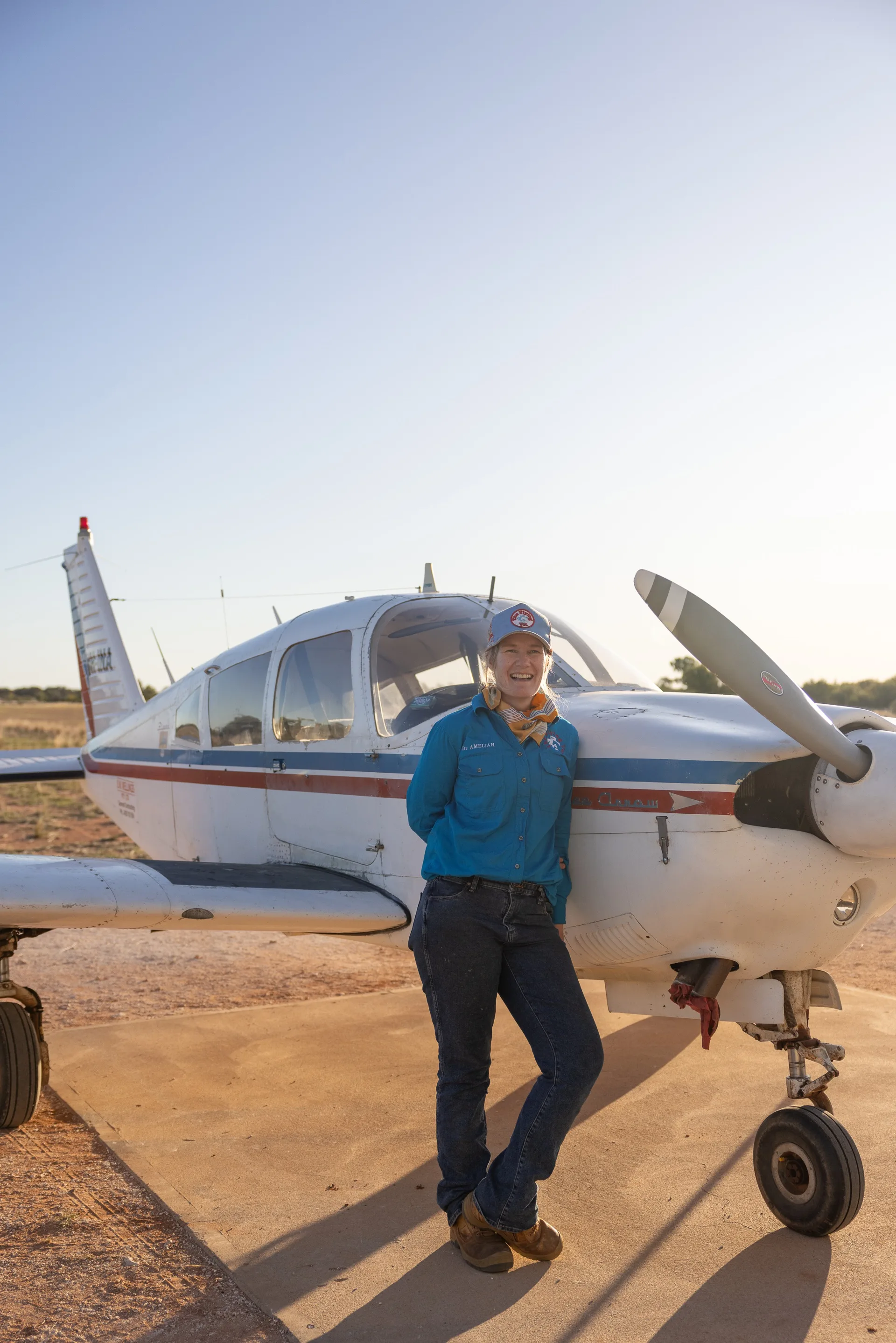 The Flying Vet Ameliah Scott with her plane
