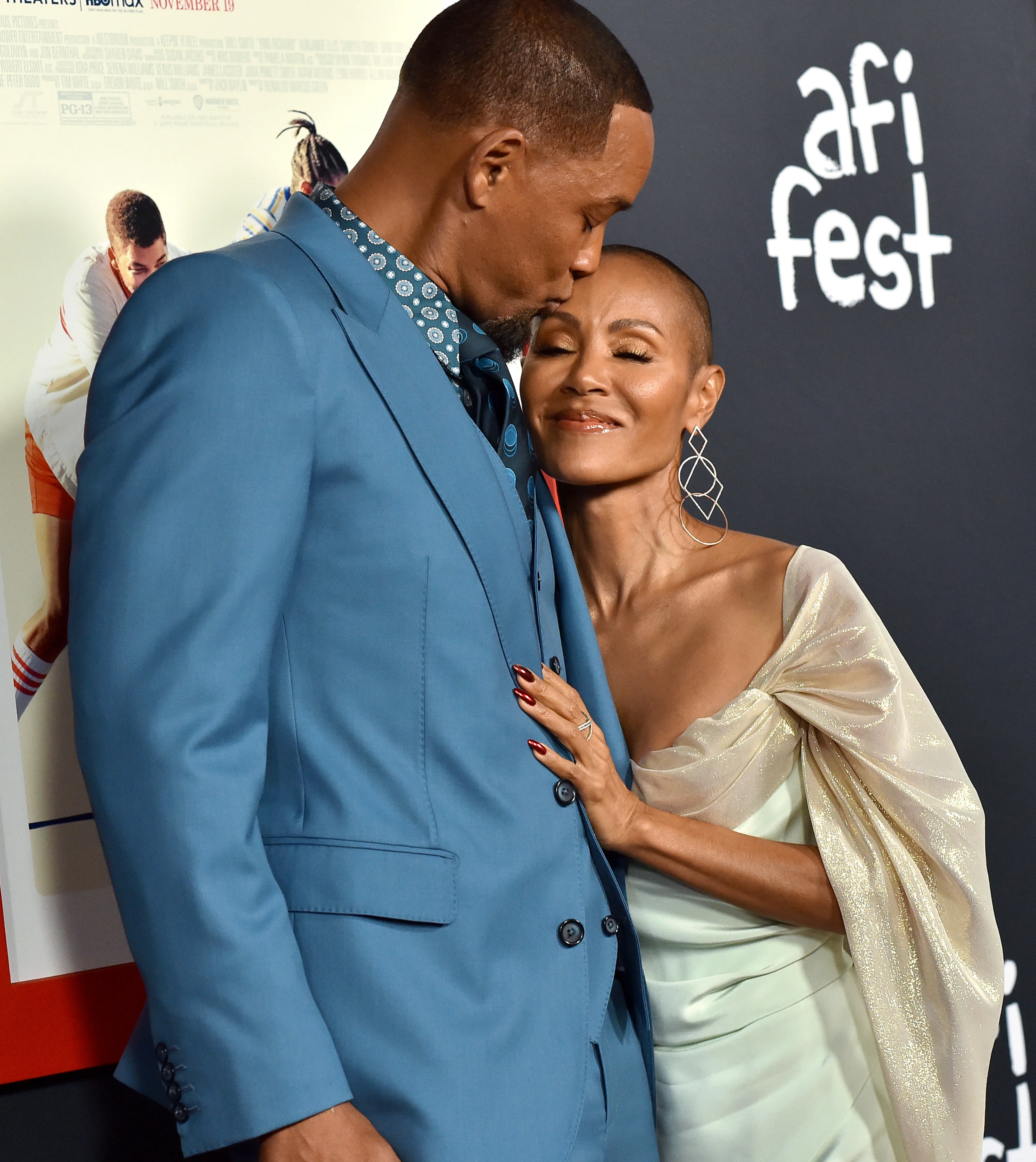 HOLLYWOOD, CALIFORNIA - NOVEMBER 14: Will Smith and Jada Pinkett Smith attend the 2021 AFI Fest - Closing Night Premiere of Warner Bros. "King Richard" at TCL Chinese Theatre on November 14, 2021 in Hollywood, California. (Photo by Axelle/Bauer-Griffin/FilmMagic)
