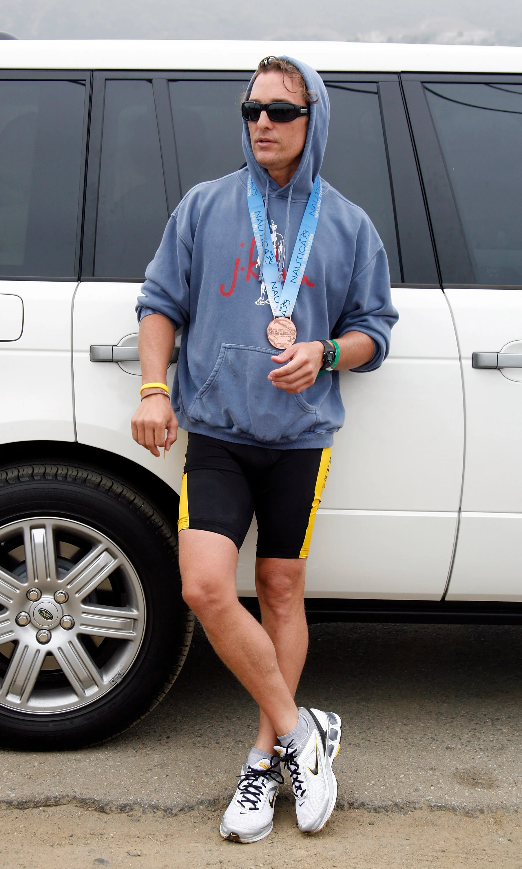 matthew mccounaughey in princess diana bike shorts