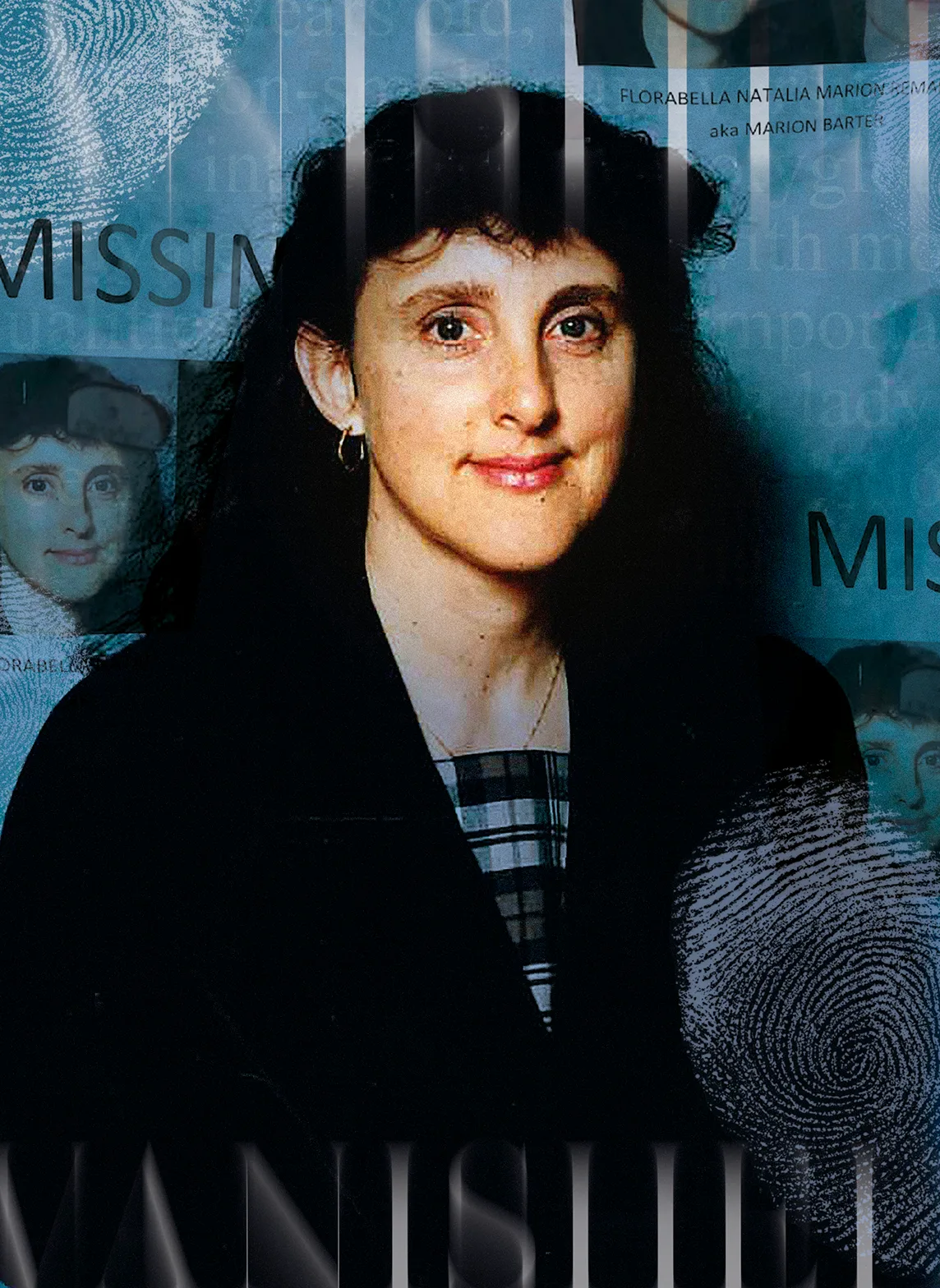 A photo of  a young woman with dark curly hair. Her name is Marion Barter. 