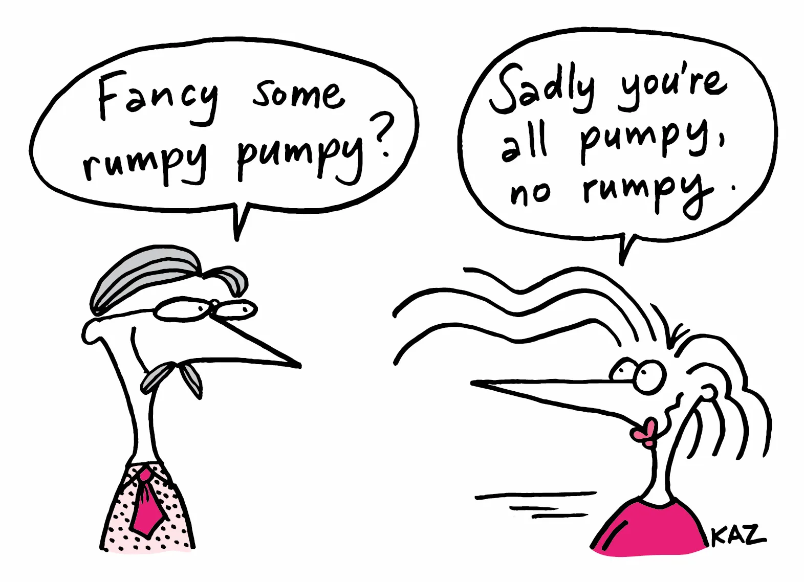 Kaz Cooke comic illustration about libido