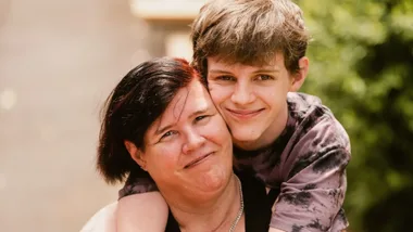 Kenny Davis 14 year old carer with mum for carer gateway