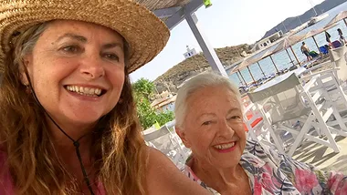 Susan Johnson and her mum