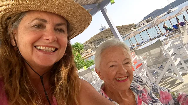 Susan Johnson and her mum