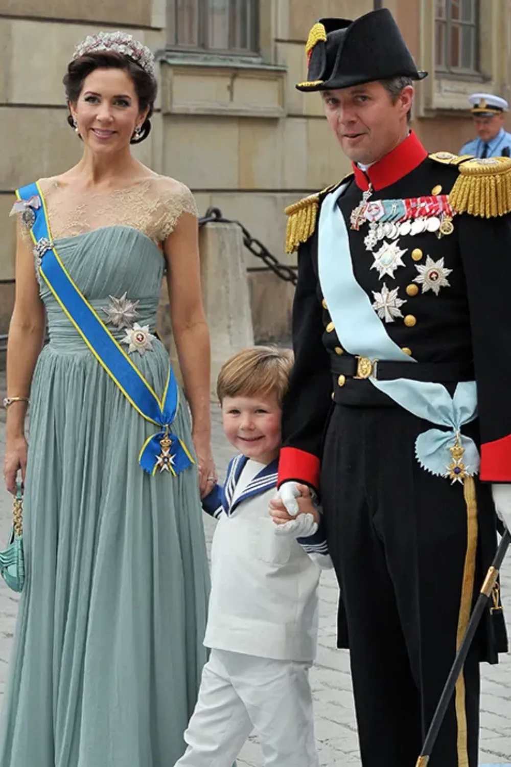 Queen Mary, Prince Christian, and King Frederik