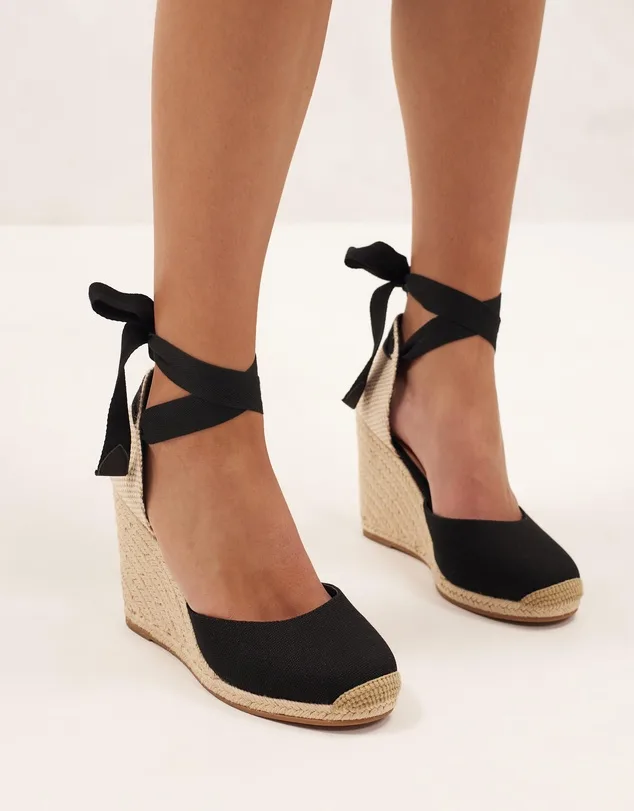 Black Friday Sale - AERE’s Espadrille Wedge Heels