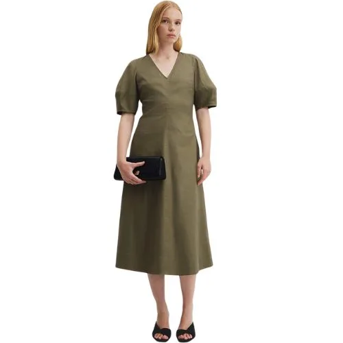 Country Road Fit and Flare Midi Dress in caper colour - Black Friday fashion sales