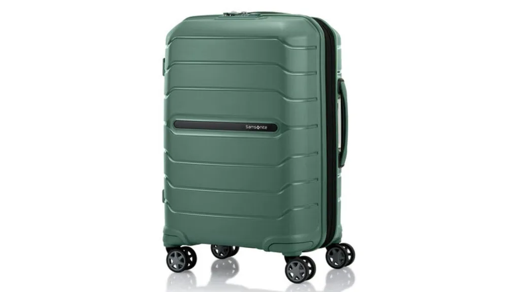 Black Friday Sale Samsonite OC2LITE Carry-On 55cm Expandable-S suitcase in slate green colour.