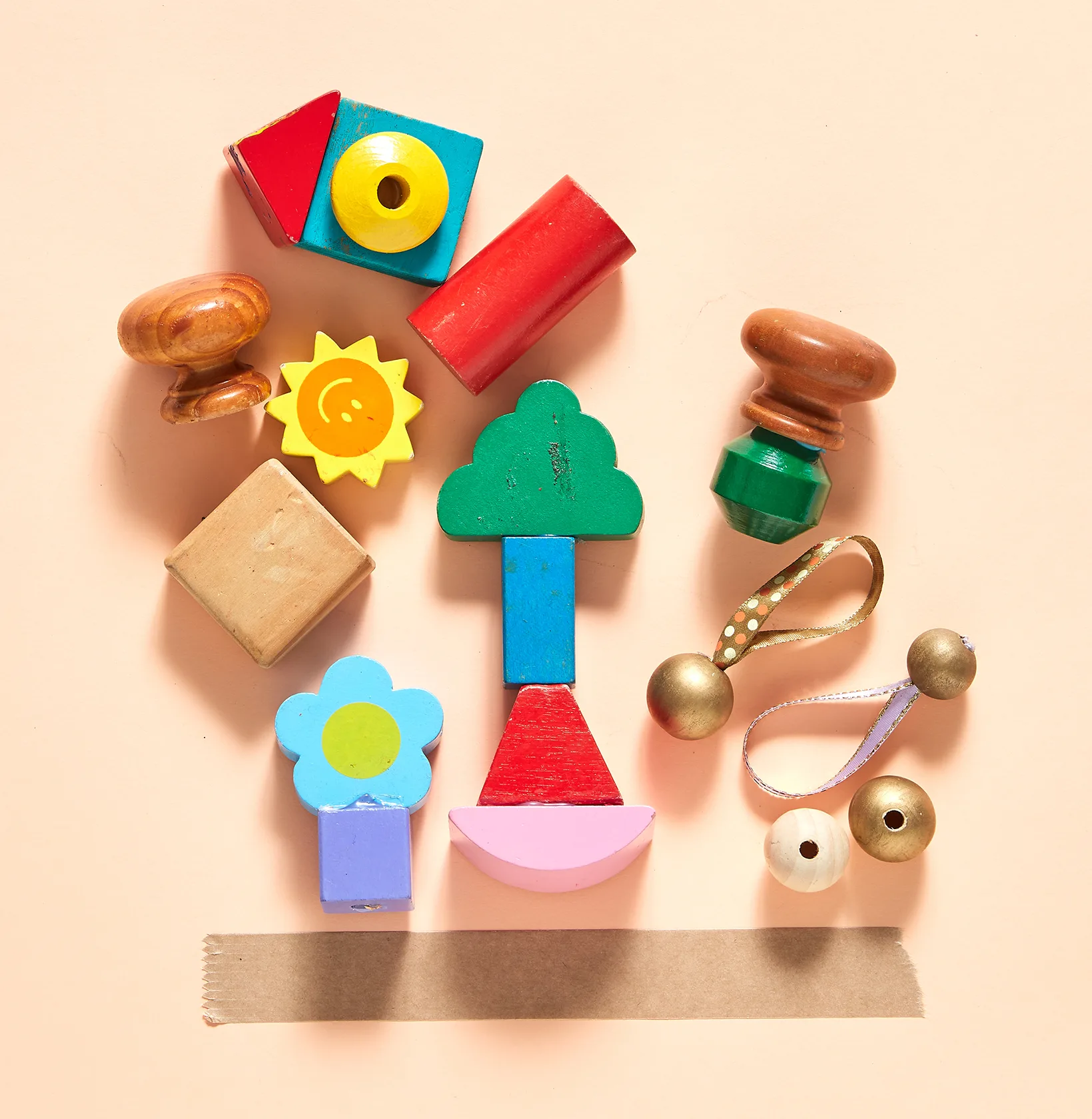 Stacked toy decorations craft
