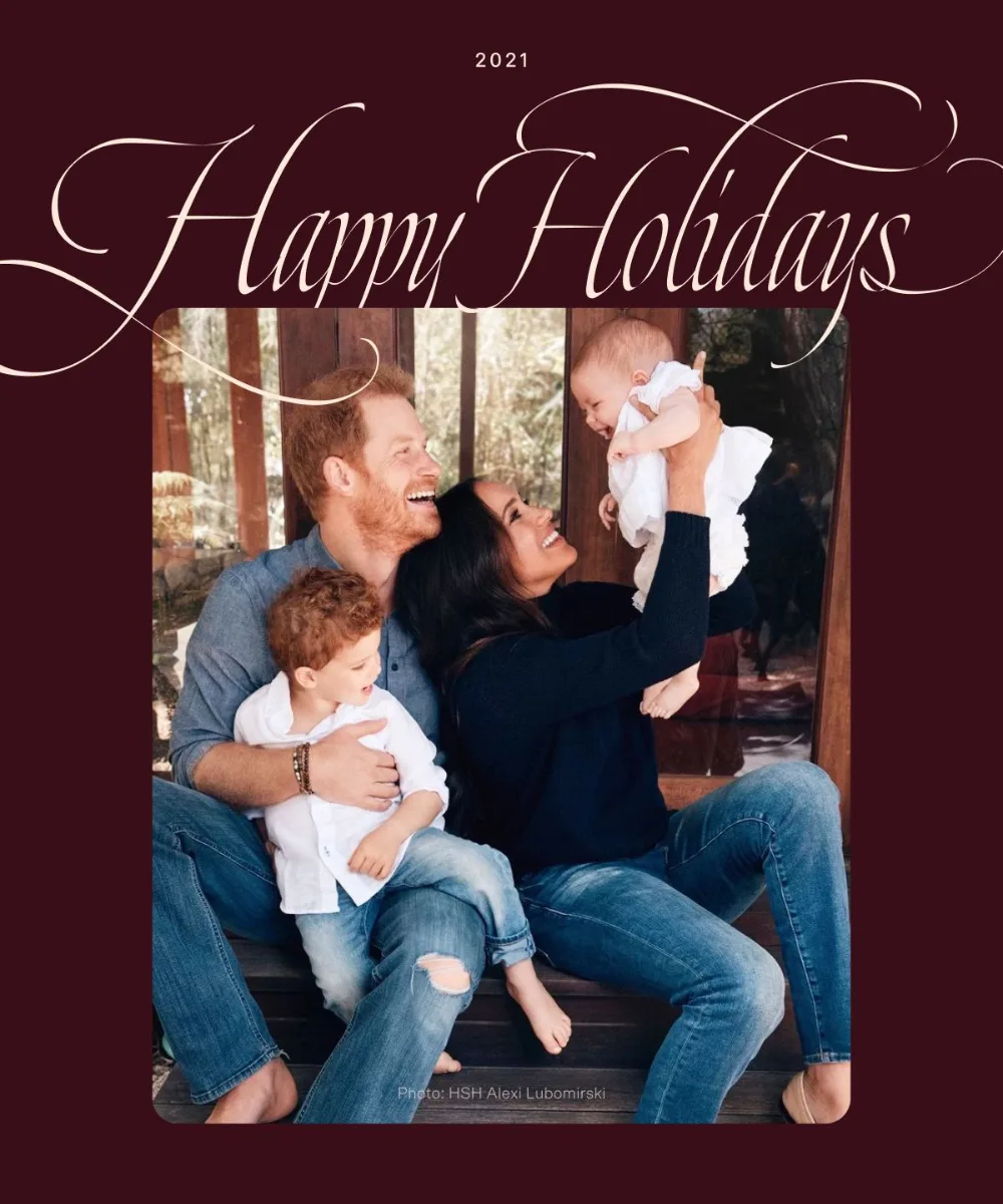 Prince Harry and Meghan Markle Christmas Cards 2021