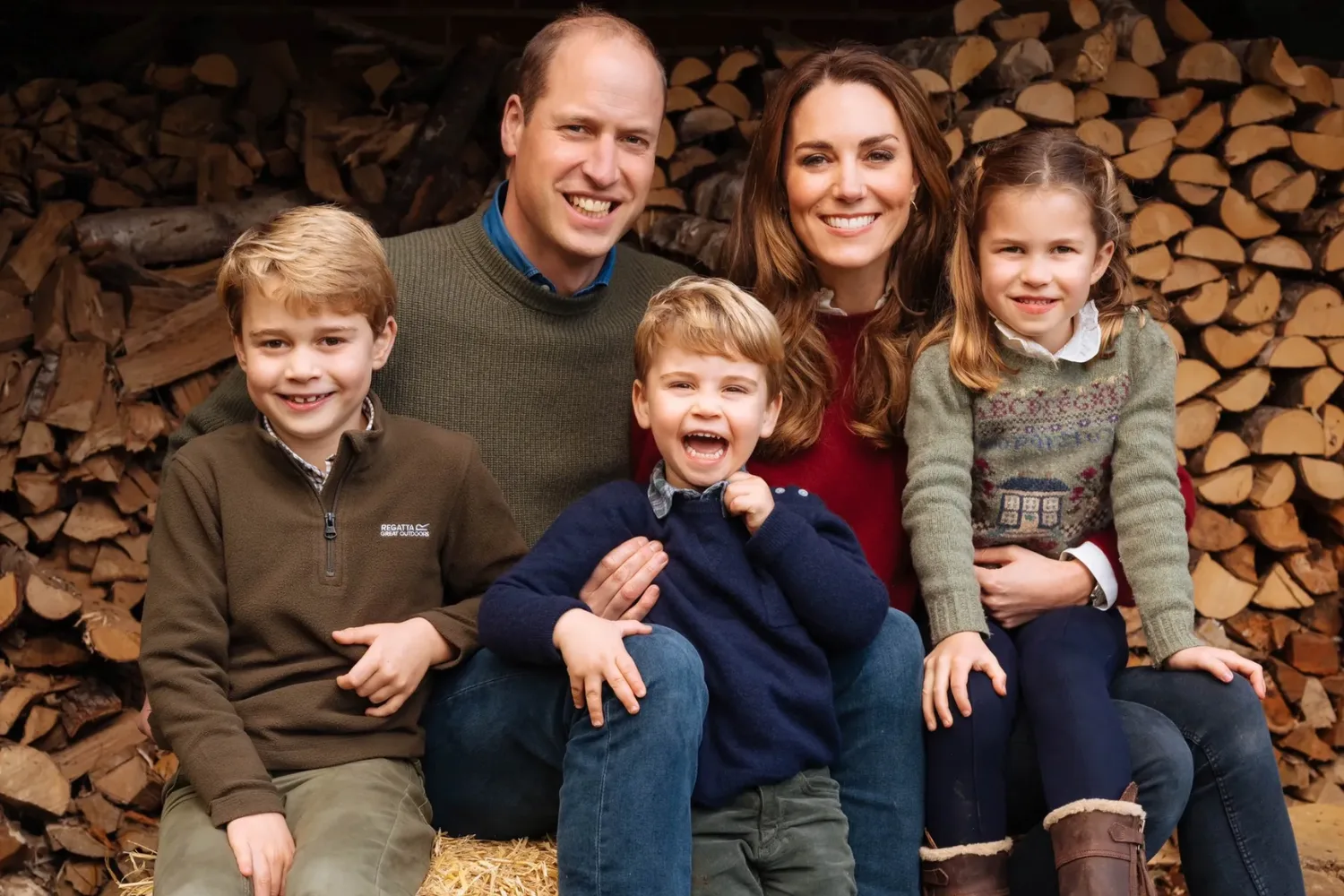 Family portrait of Prince William and Princess Catherine and their children for their Christmas Cards in 2020