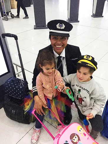 Silva McLeod with her grandchildren