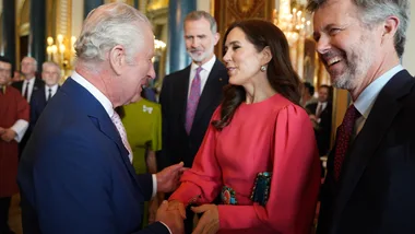 King Charles congratulates the newly crowned King Frederik and Queen Mary