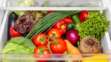 vegetables in the fridge
